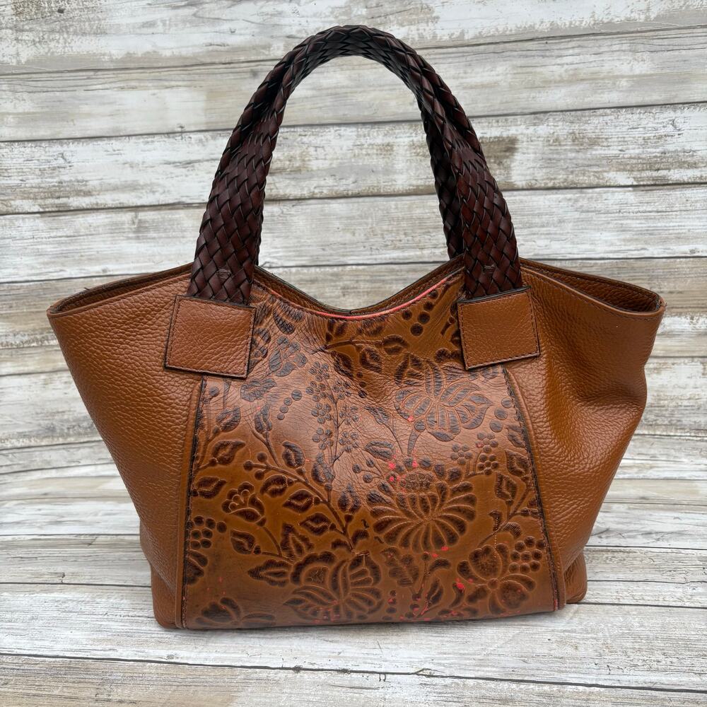 Sundance Brown Floral Satchel